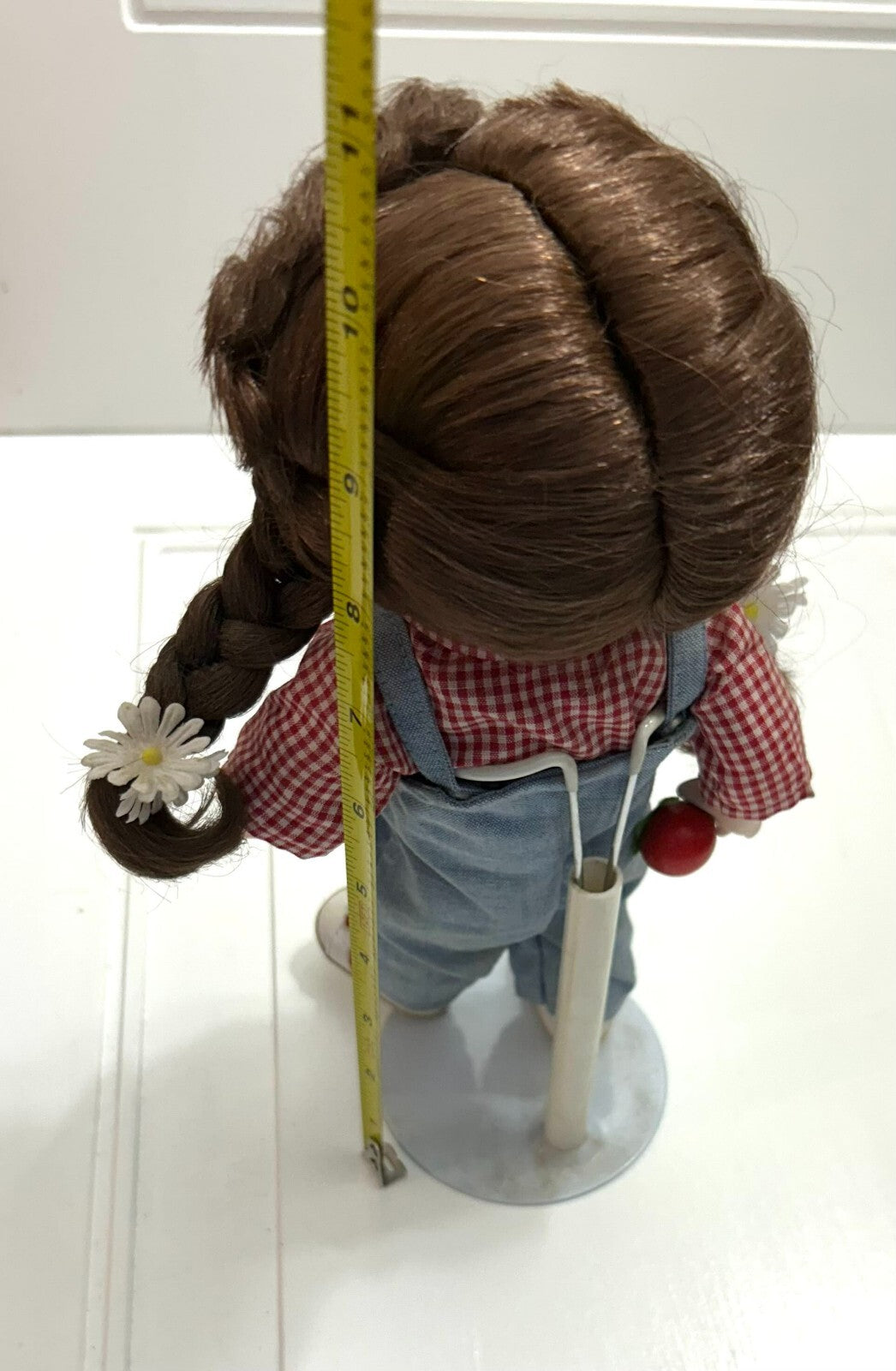 Vintage Collectible Free Standing Display 10.5 Inches Brown Hair Campbell Doll