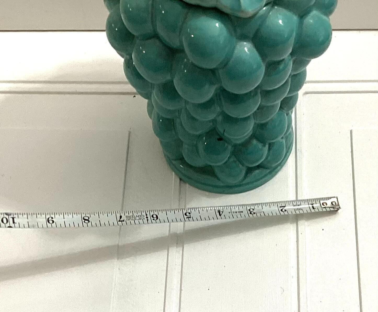 Vintage Red Wing Pottery Green Grapes 12 Inch Cookie Jar