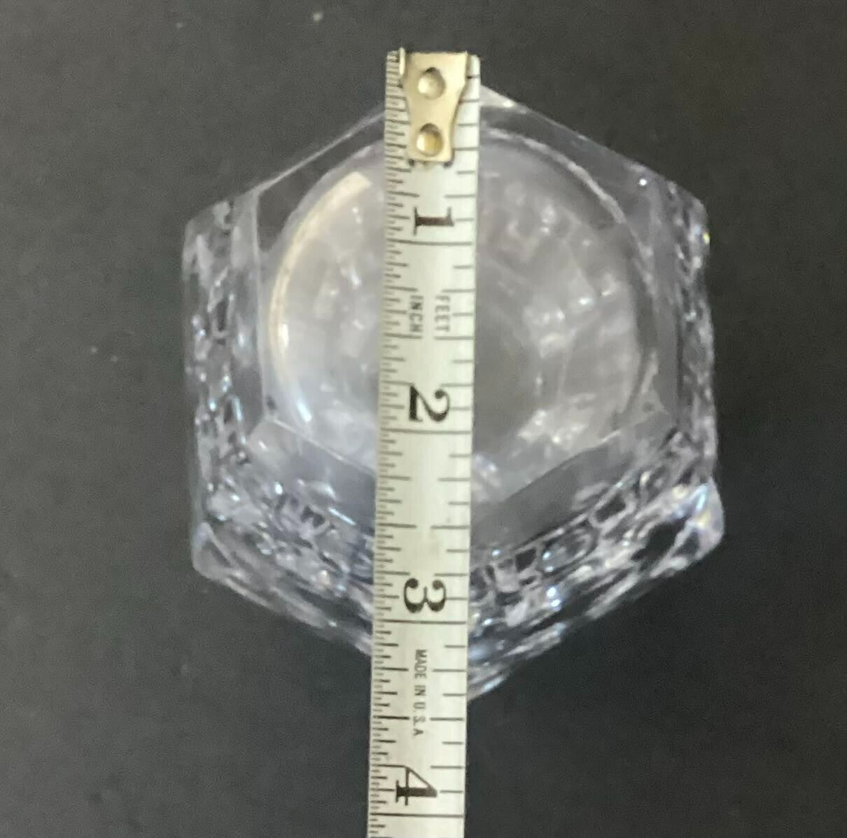 Octagonal Shaped Heavy Crystal Small Vase/Paperweight