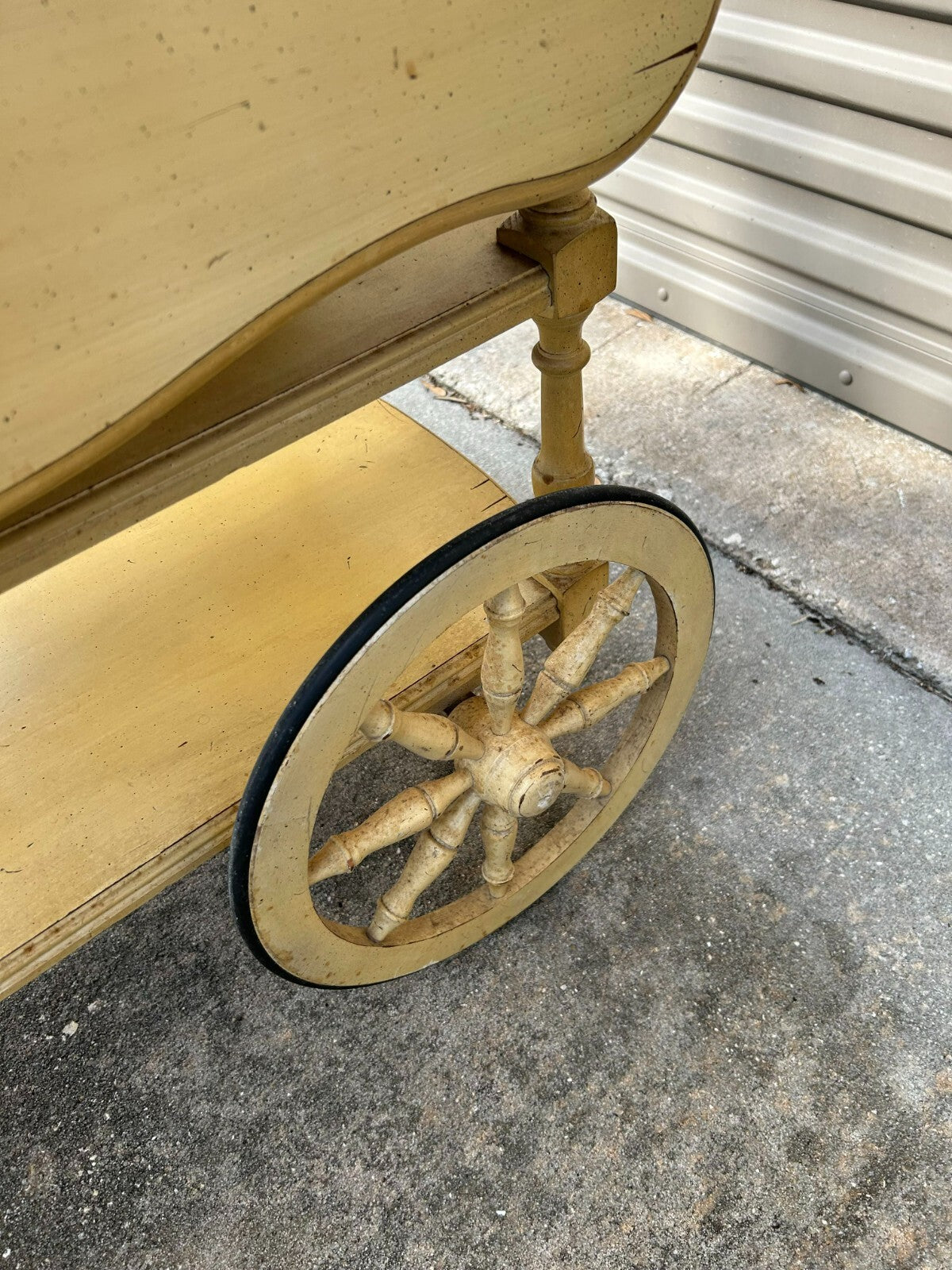 Vintage Ethan Allan Wooden Tea Cart