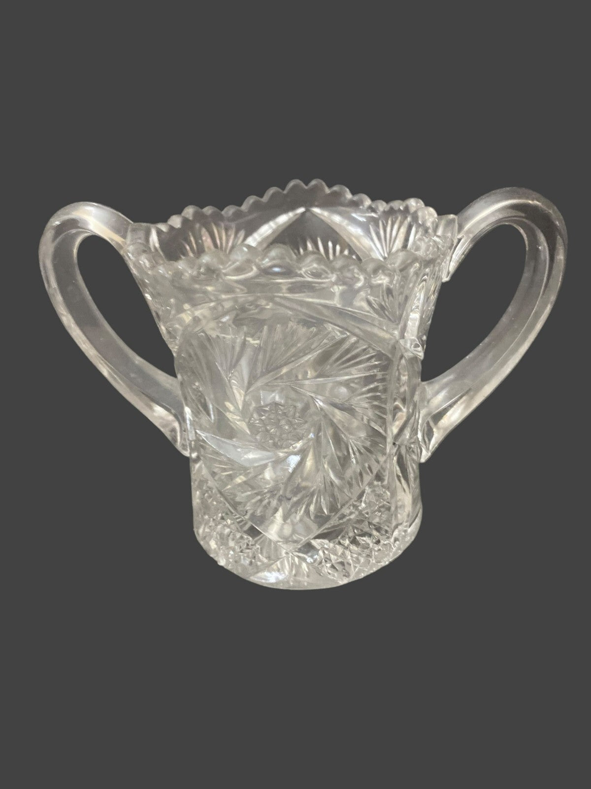 Vintage 2 Handles Glass Sugar Dish