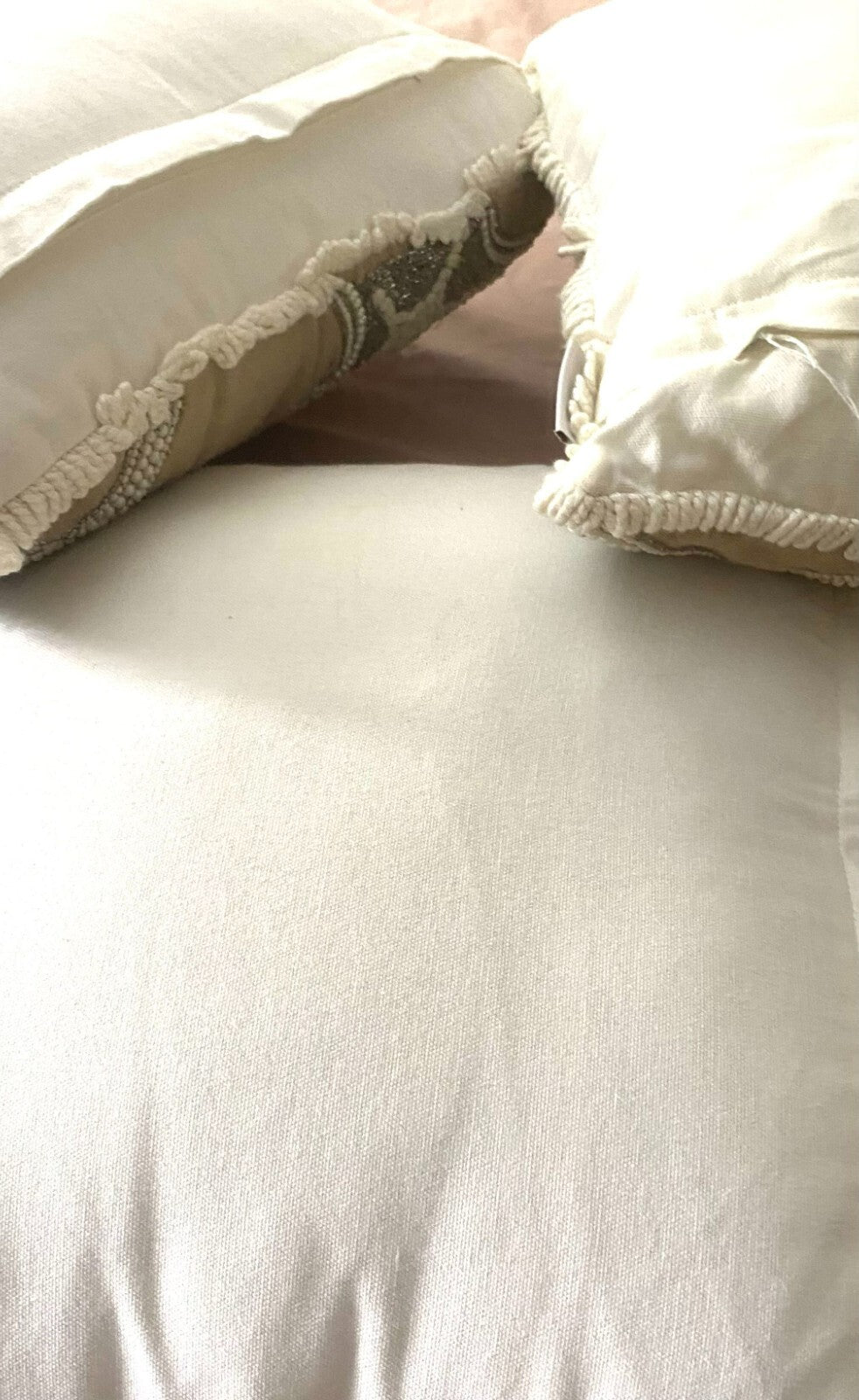 Set of 3 Coastal Collection Starfish Pearl Beaded Square Shape Pillows