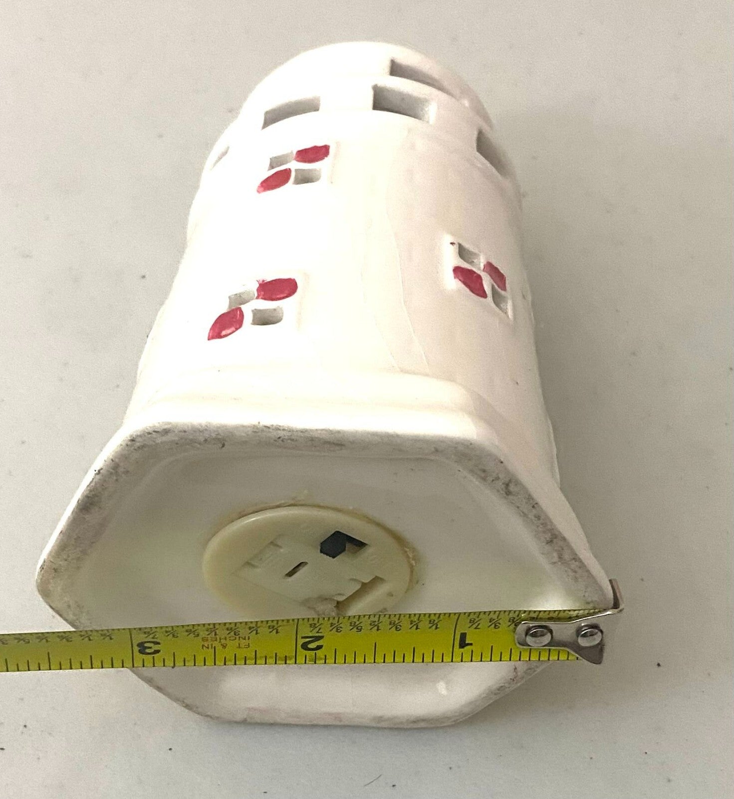 Vintage White Ceramic Small Lighthouse Night Light