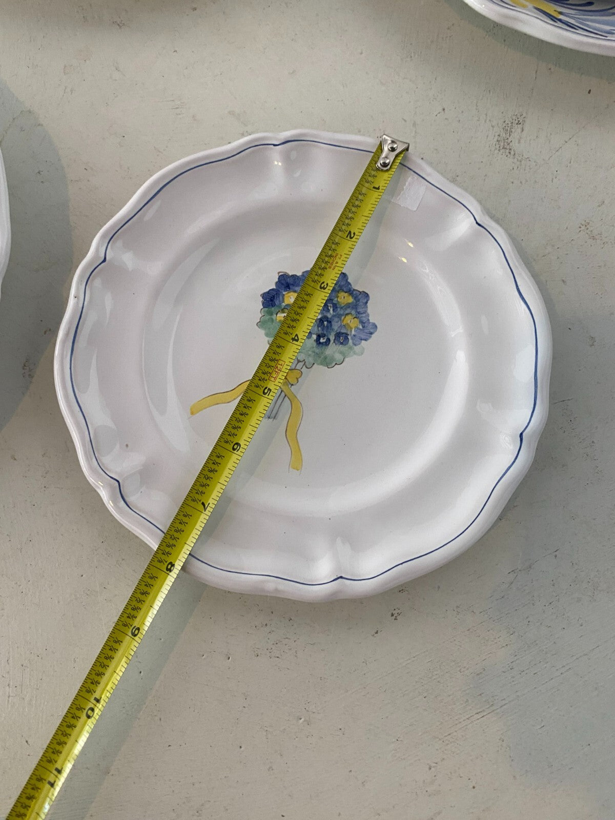 6 Dinner 6 Salad Plates By Made In Italy 8”, 10.5”