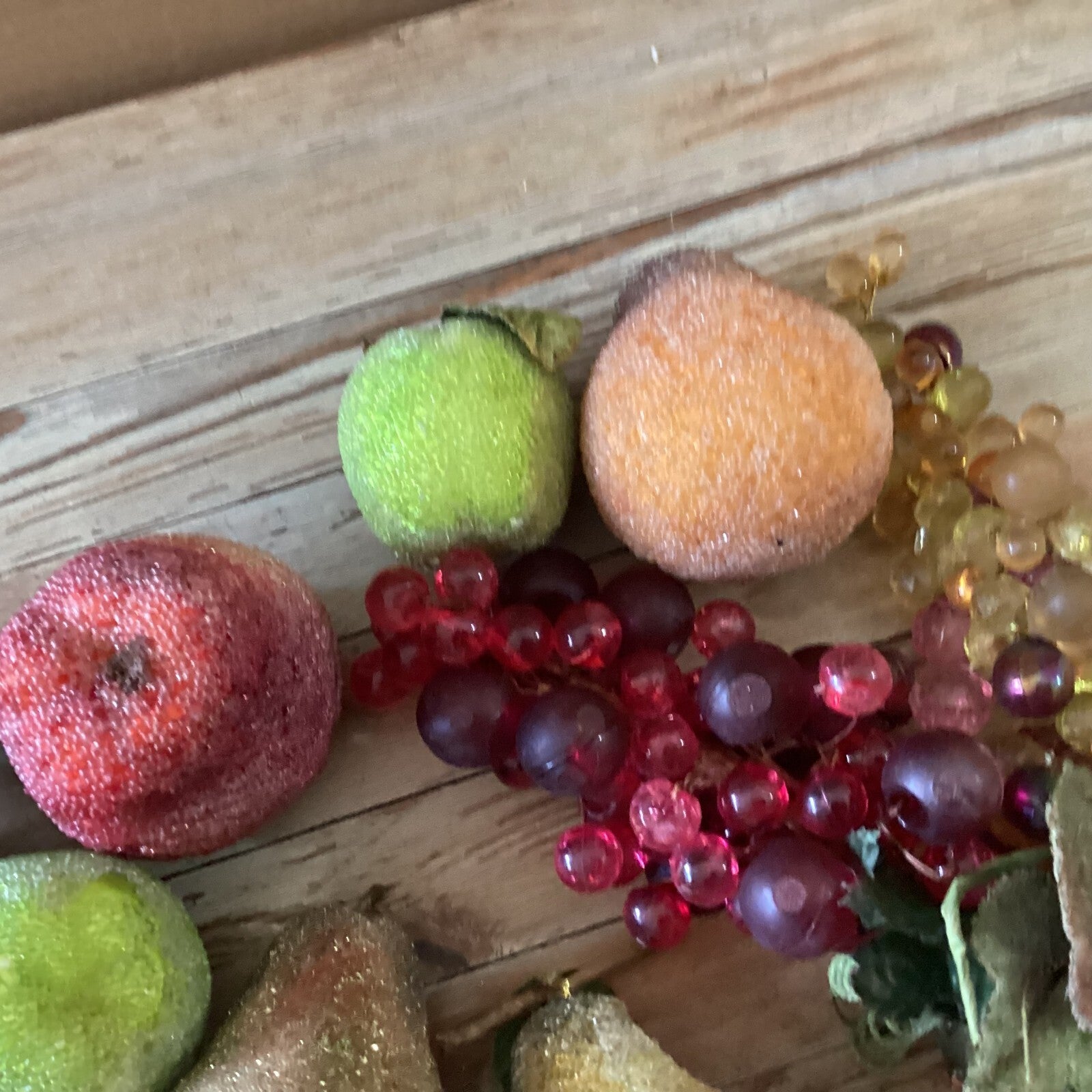 Assorted Kitchen And Dining Table Decoration Centerpiece Frosted Fruits 12 Pcs