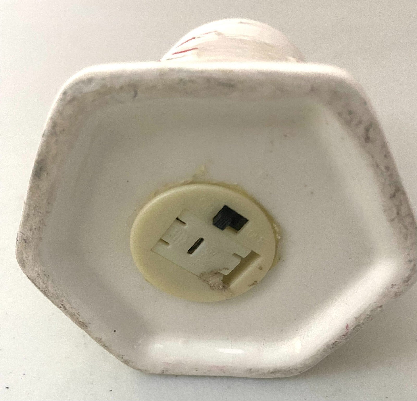 Vintage White Ceramic Small Lighthouse Night Light