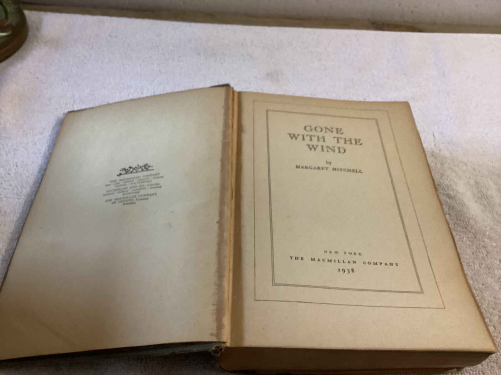 Gone With The Wind By Margaret Mitchell Historical Fiction Novel Hardcover 1938