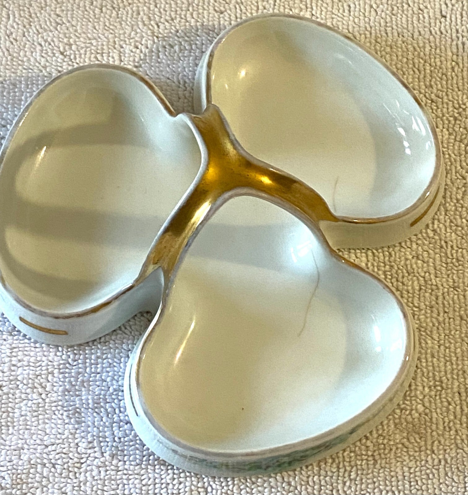 RS Germany 3 Tiers Porcelain Dish Gold Frame