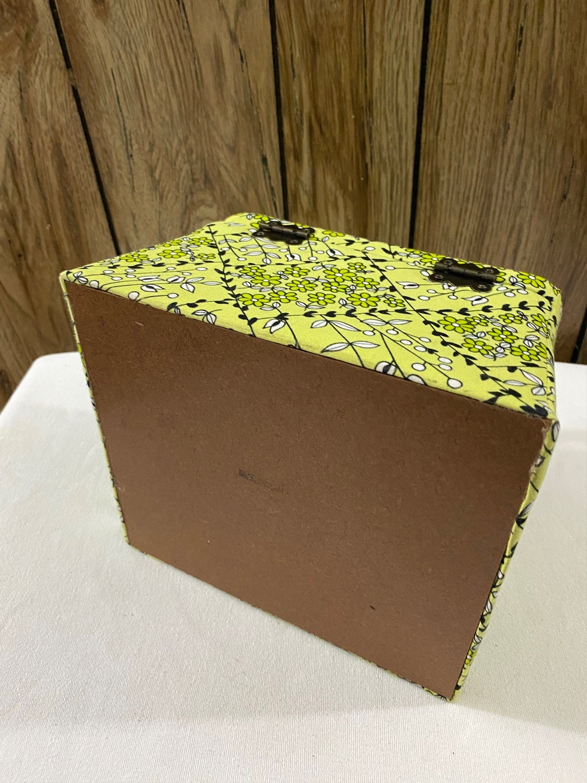 Green Floral Sewing Basket