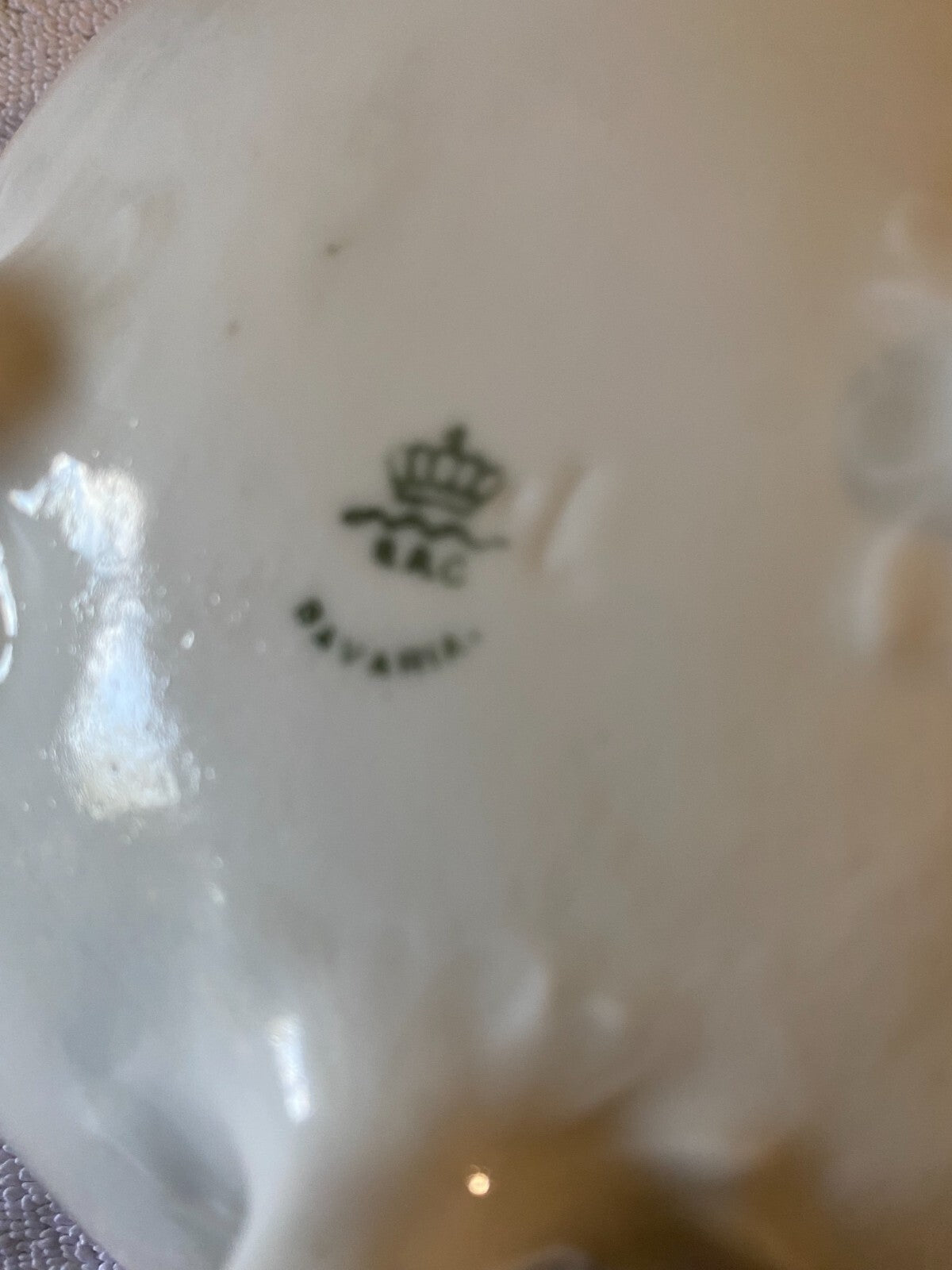 Antique Bavaria White FLoral Royal Austrian Four footed bowl