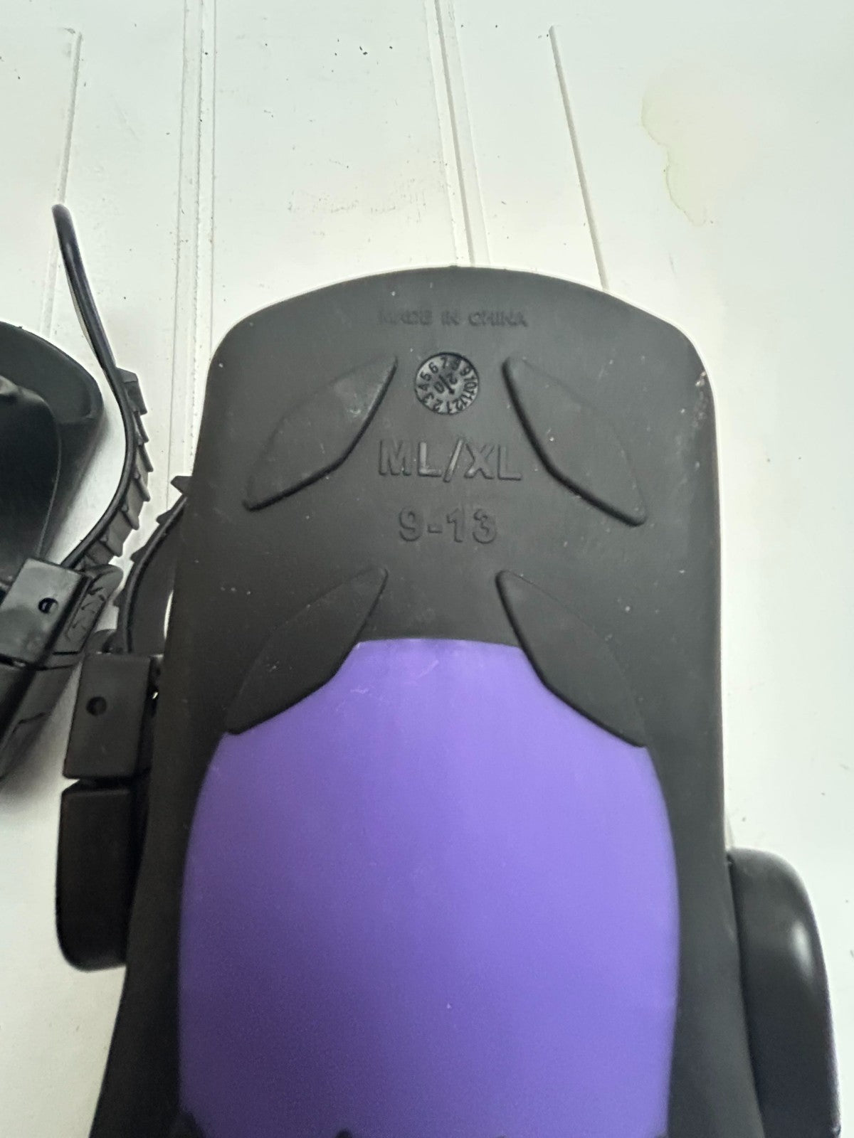 CAPAS Snorkel Fins/Swim Fins Adjustable Size ML/XL (9-13) Purple/Black