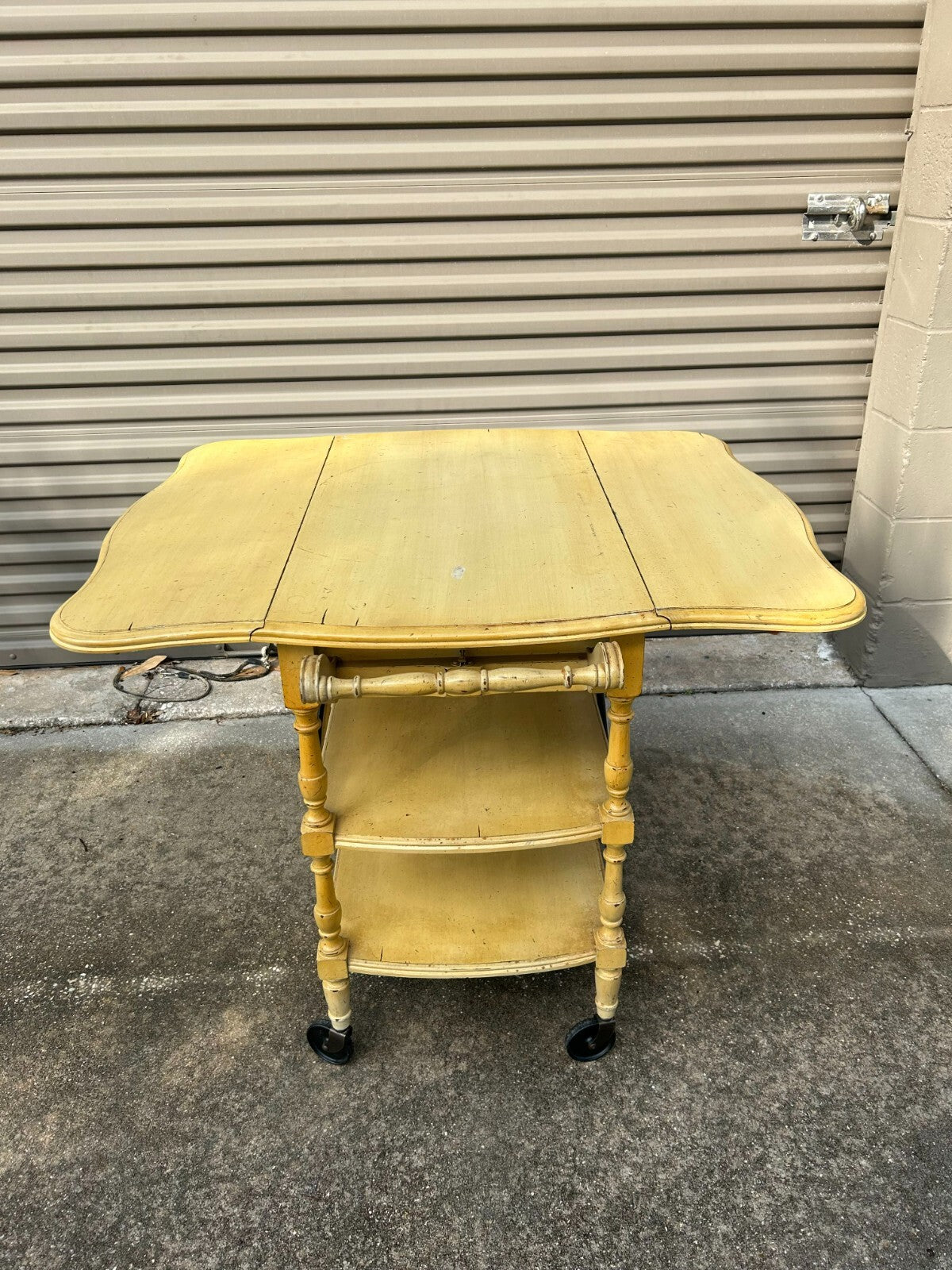 Vintage Ethan Allan Wooden Tea Cart
