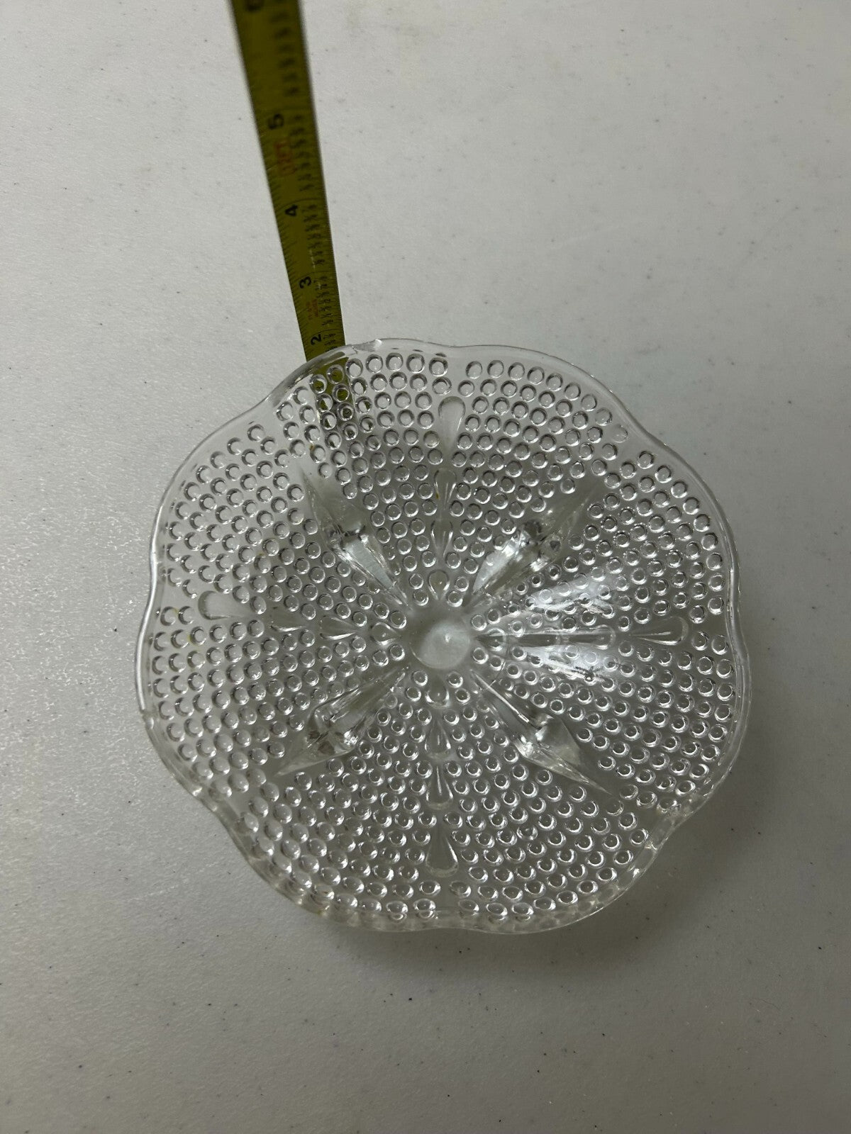 Vintage Footed Hobnail Hazel Atlas Teardrop Clear Glass Candy/jewelry Dish Bowl