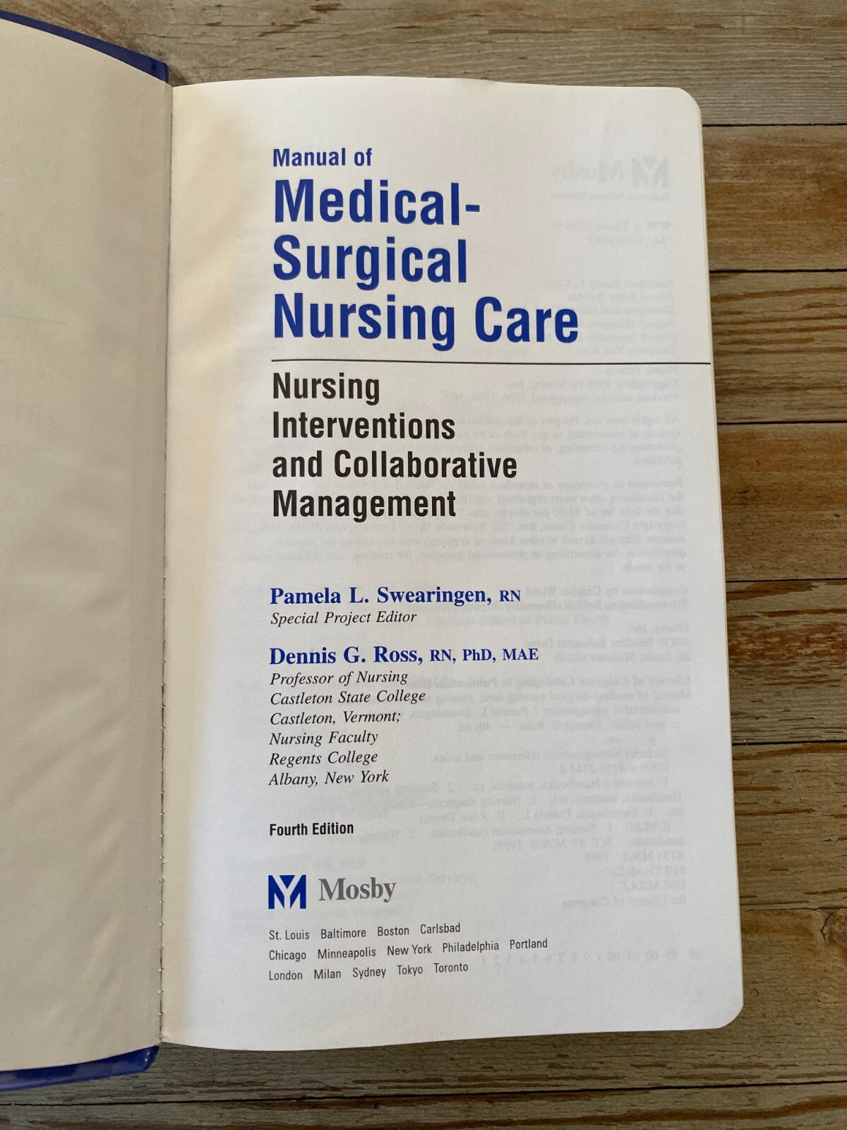 Manual Of Medical Surgical Nursing A Care Plan Hand Book 4th Edition Hardcover
