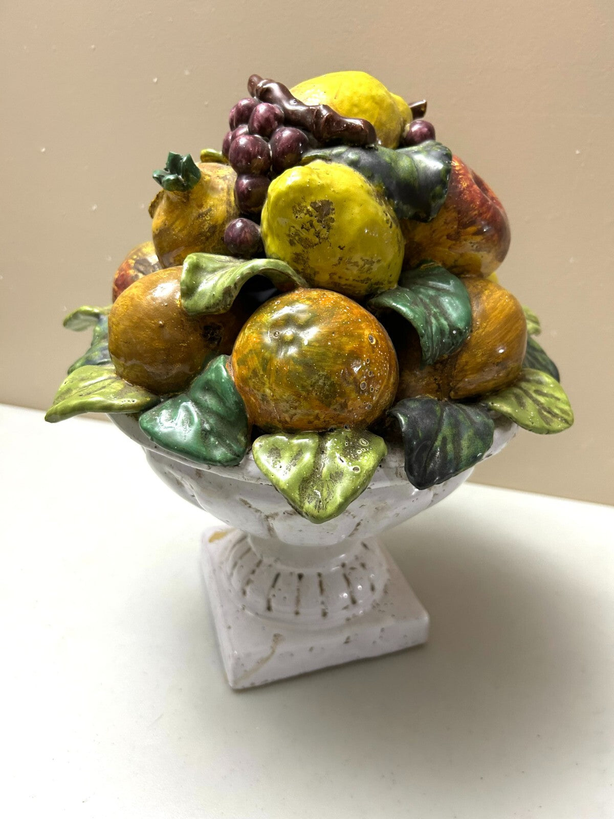 Vintage 14” Italian Tera Cotta Fruit Basket