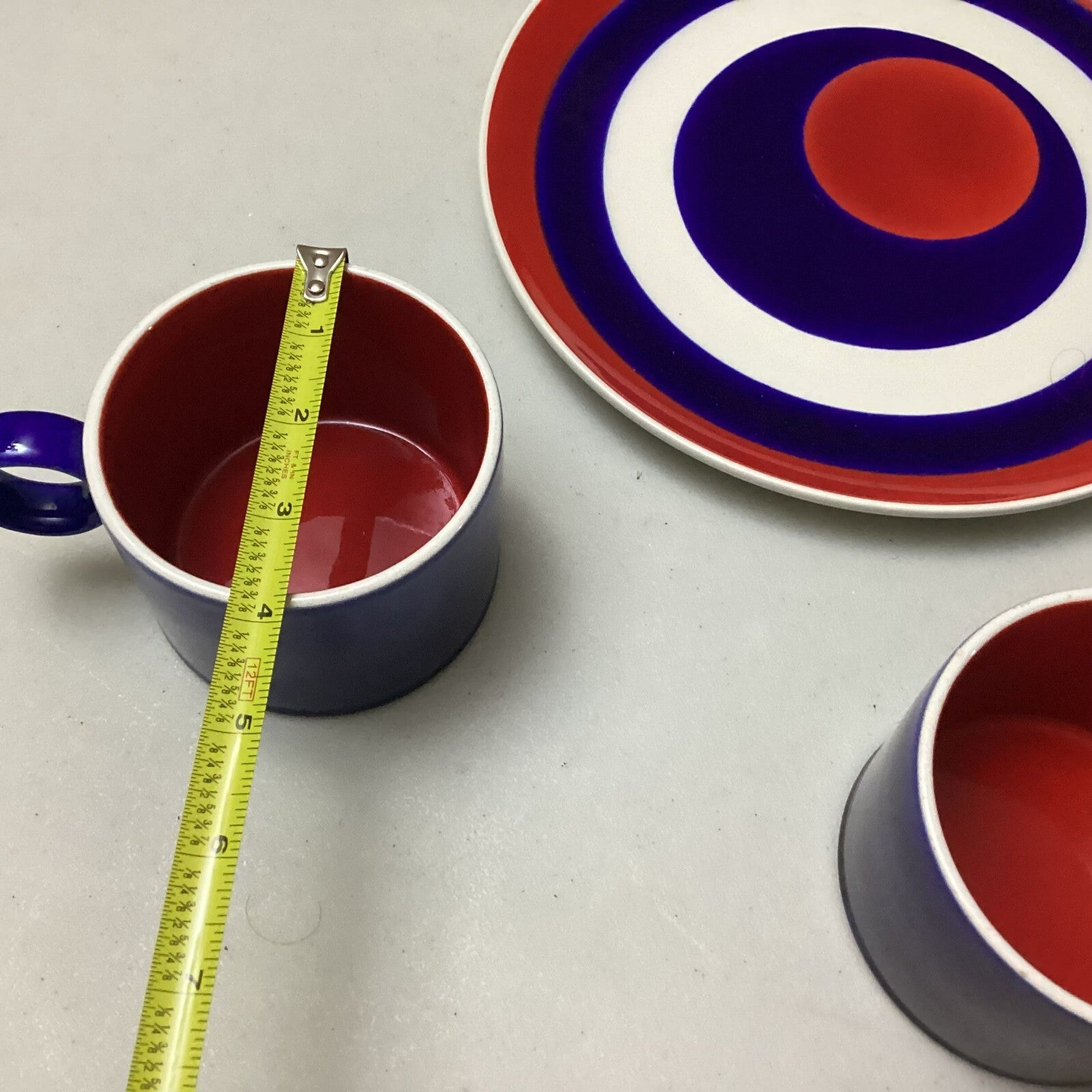 Set Of Mancioli Italian Modernist 2 Plates 3 Mugs