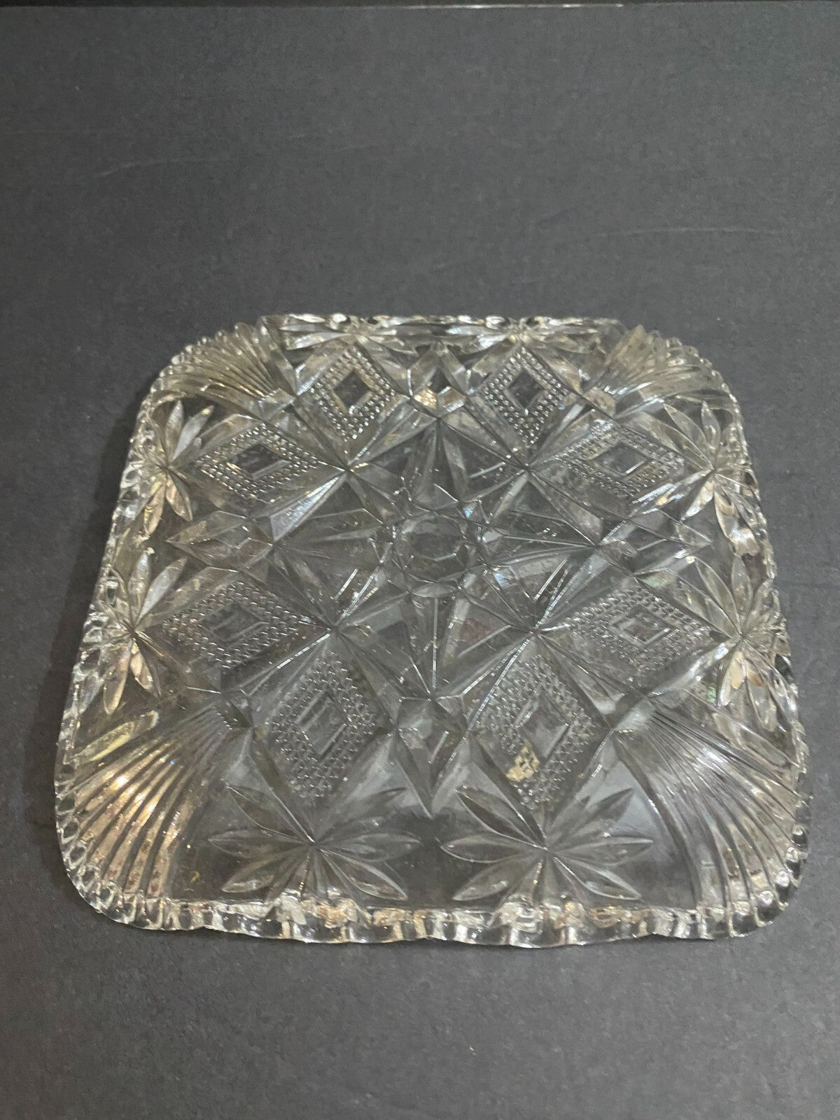 Antique 1894 Square EAPG DISH Bowl Champion Pattern