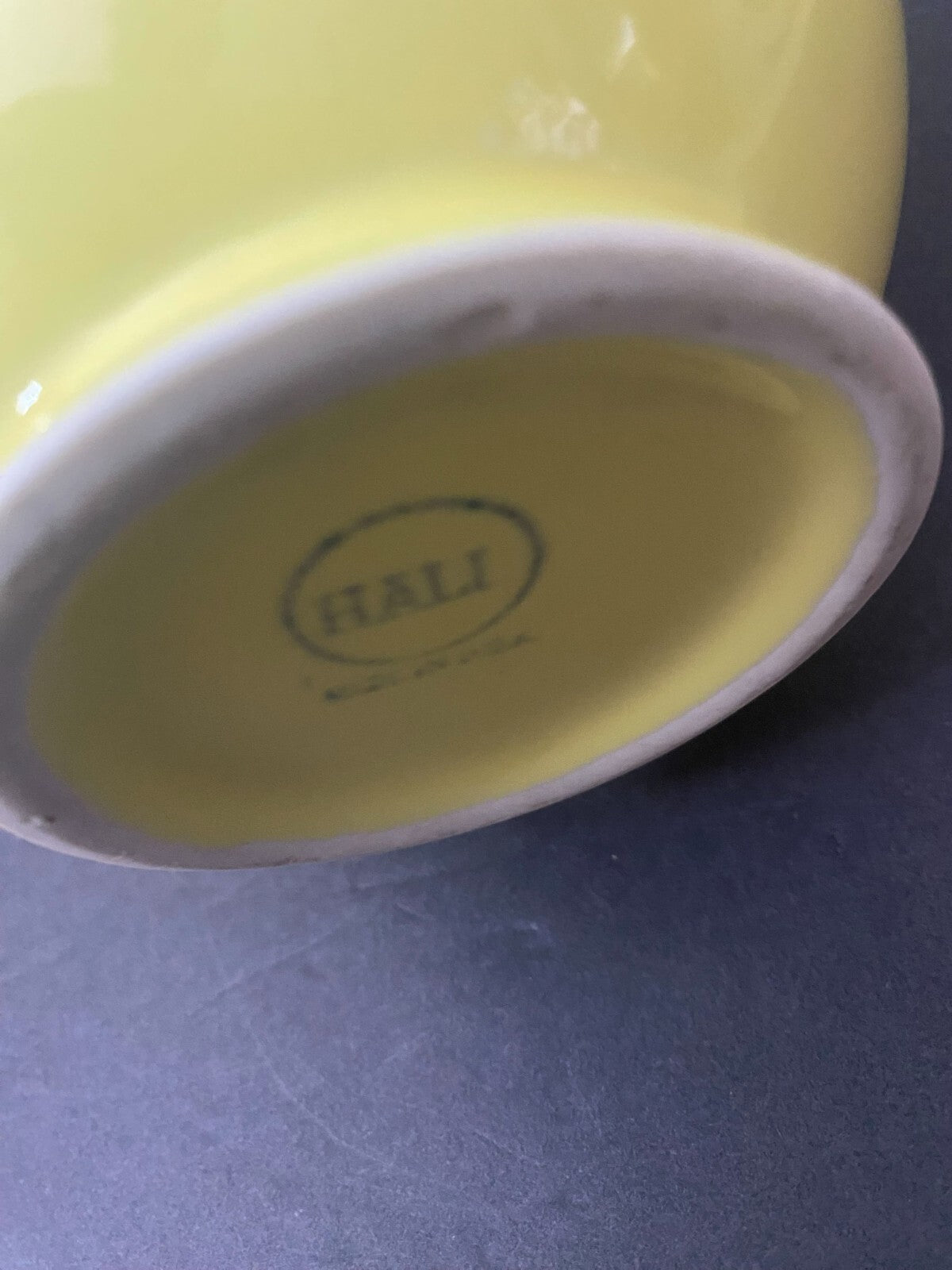 Vintage Hall Pottery Canary Yellow Ceramic Milk Pitcher