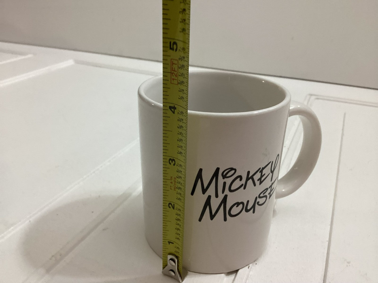 Disney Mickey Mouse Printed Name In Black Script White Mug