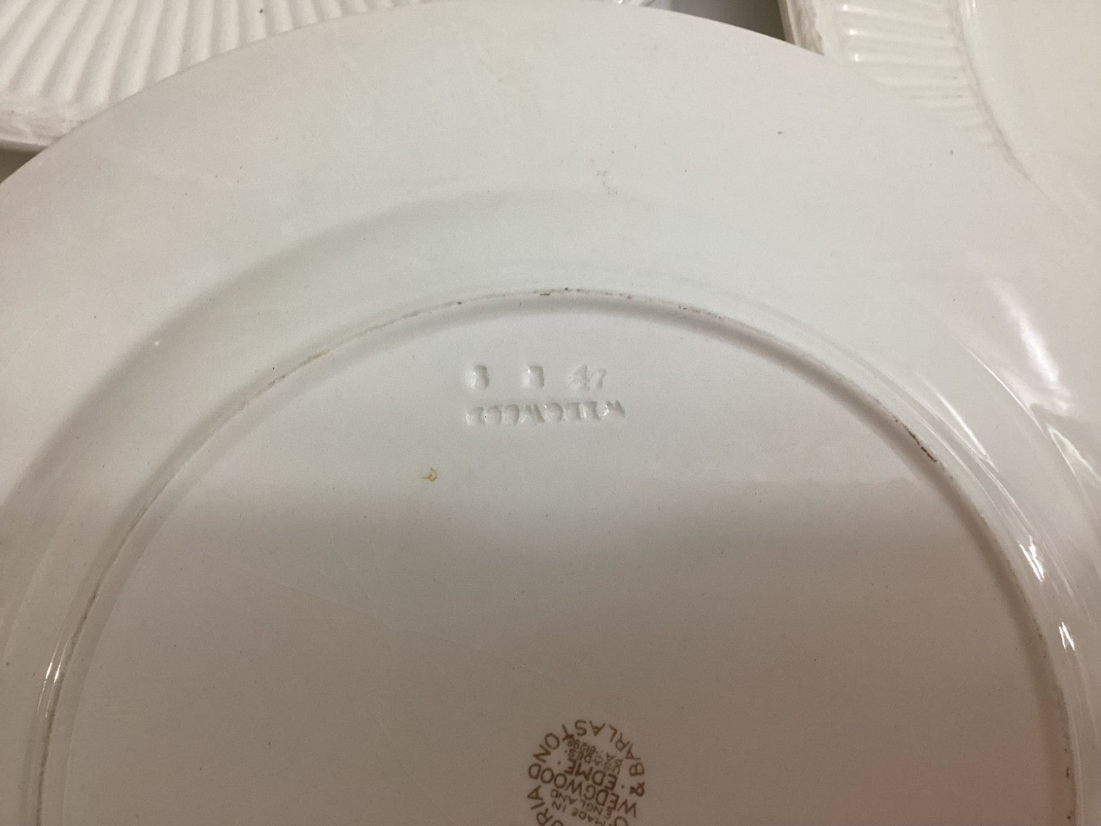 Lot Of 9 Vintage Wedgwood White Moss Rose Dish Plates
