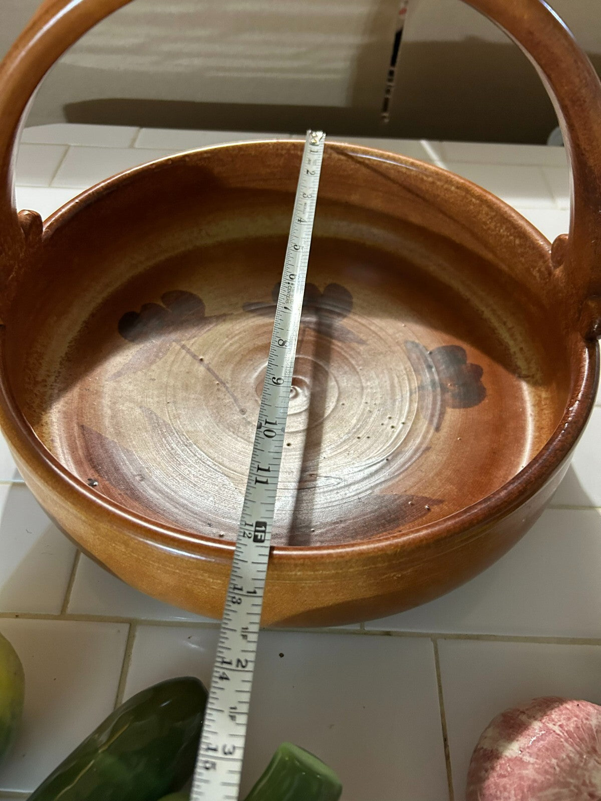 Vintage Hand Made Mamma Ro Fruits And Vegetables Terracotta Basket