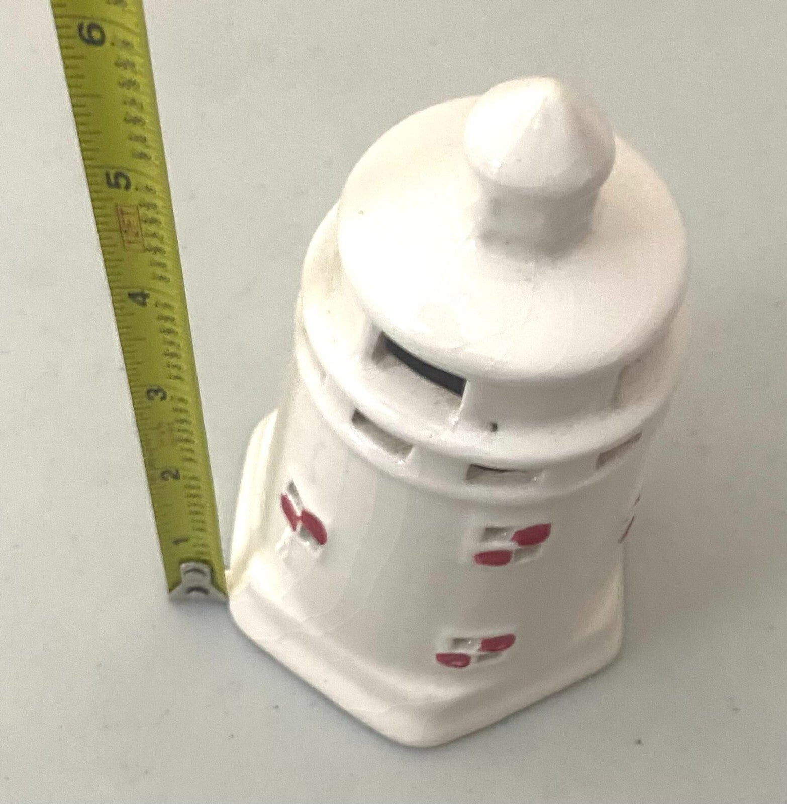 Vintage White Ceramic Small Lighthouse Night Light
