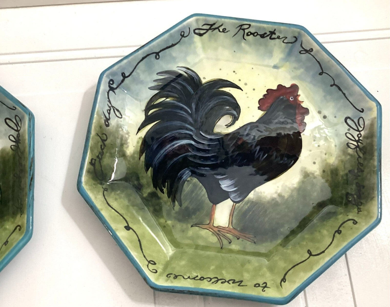 Lot Of 4 Susan Winget Certified International Decorative Rooster Plate