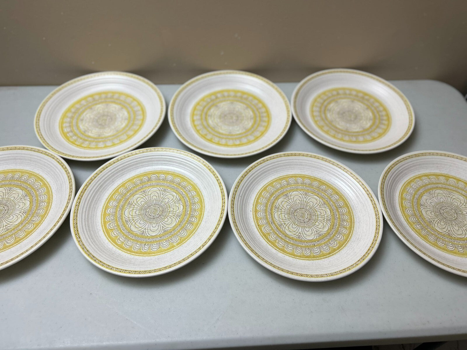 Vintage Set Of 7 Franciscan Earthenware Oven Safe Dinner Plate