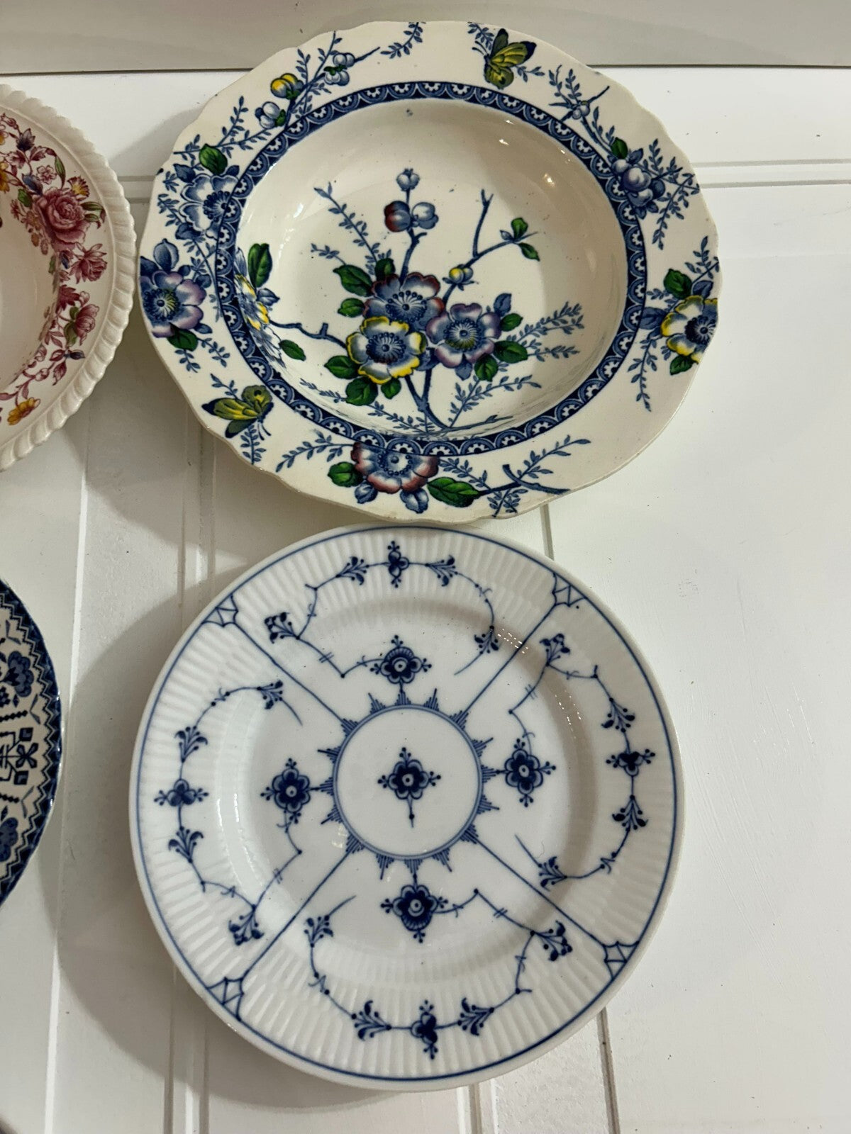 Lot Of 7 Various Assorted Fine China Porcelain Plates