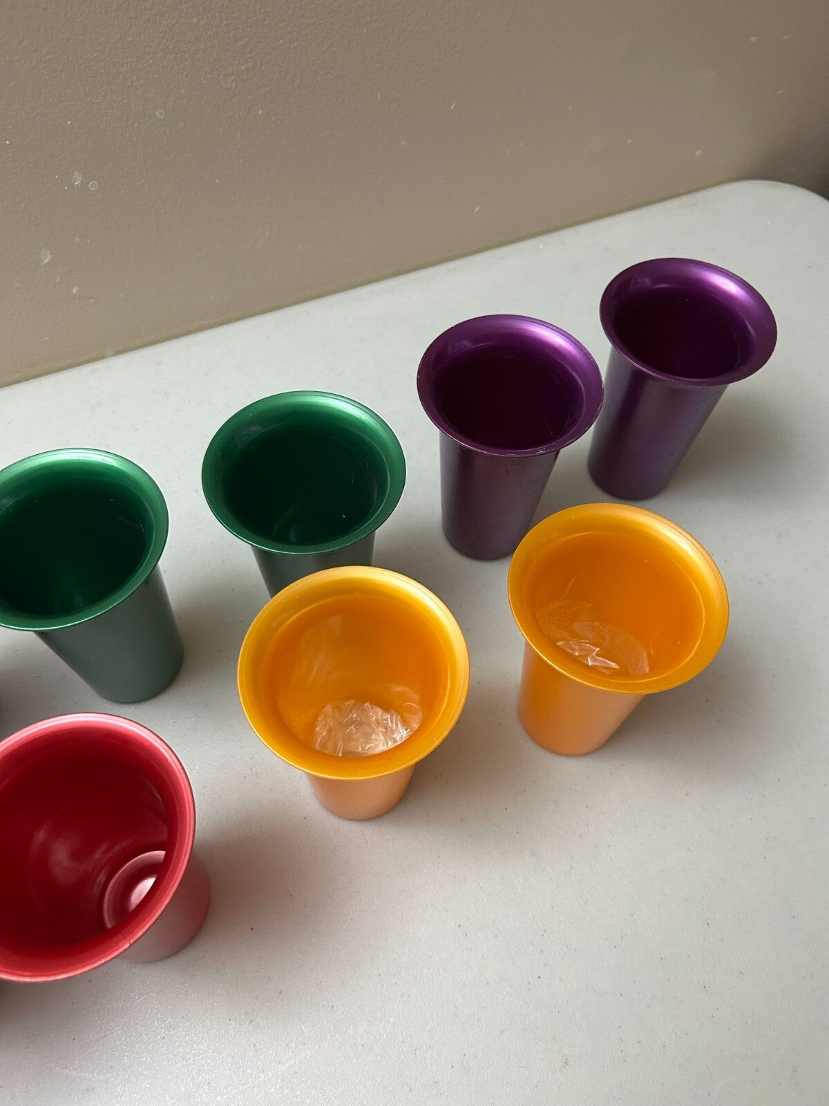 Set Of 10 Anodized Aluminum Stackable Tumblers