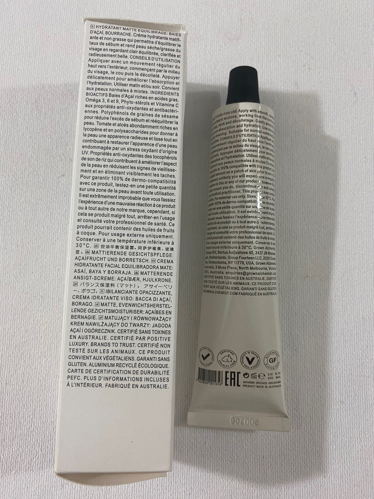 Grown Alchemist Matte Balancing Moisturizer Acai Berry Borago 2.02 oz