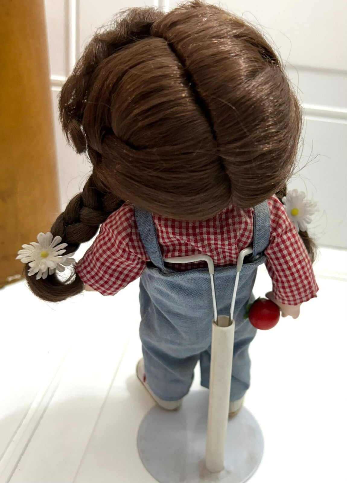 Vintage Collectible Free Standing Display 10.5 Inches Brown Hair Campbell Doll