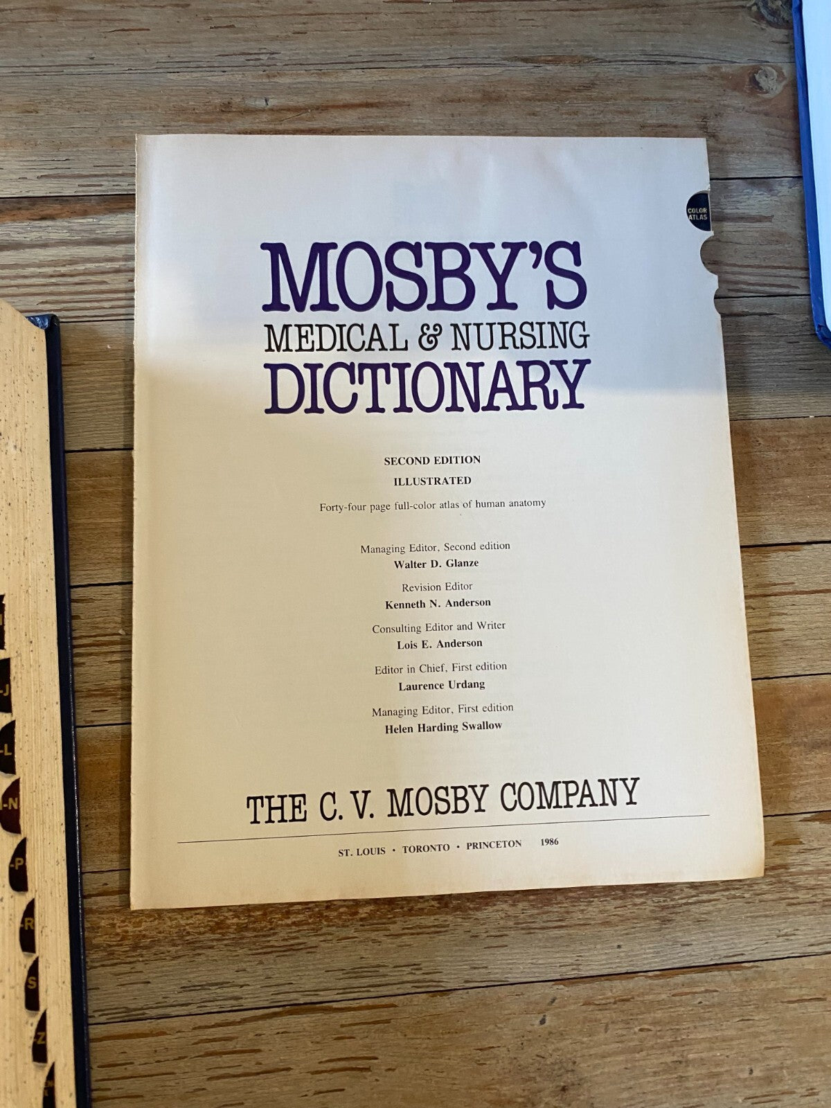 Mosbys Medical And Nursing Dictionary 2nd Edition 1986 Illustrated Hardcover