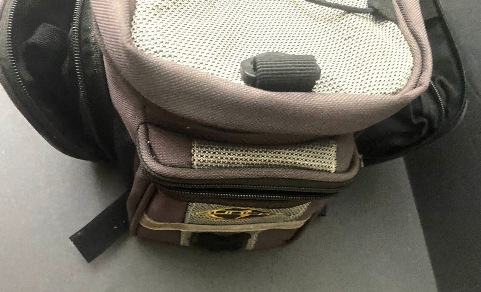 Sunlite Purple Black Zip Closure Camera Bag With Multiple Compartments