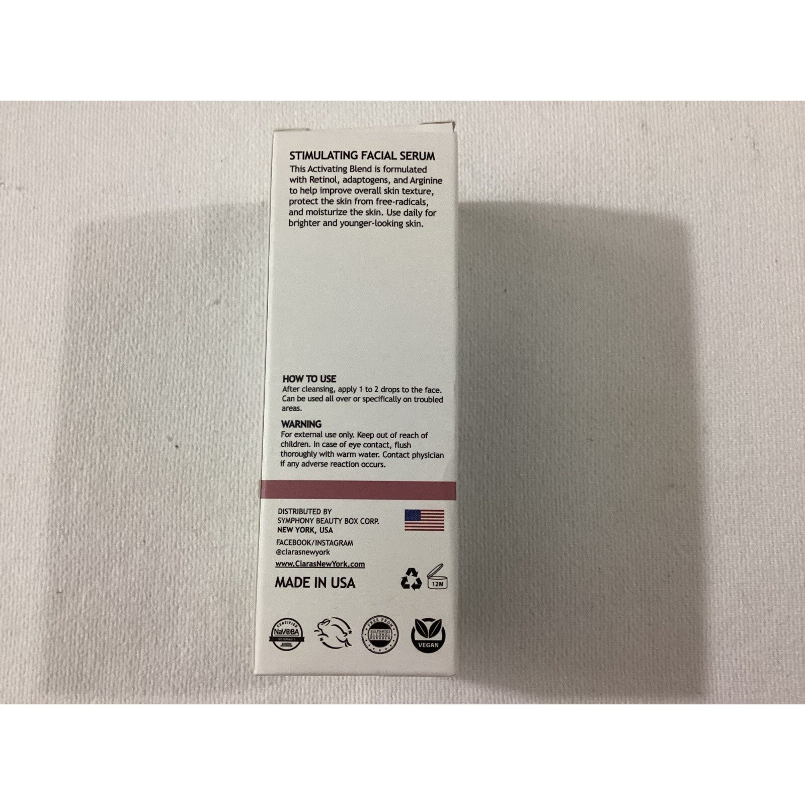 Clara’s NY Serum + Vitamin E Retinol 1 oz