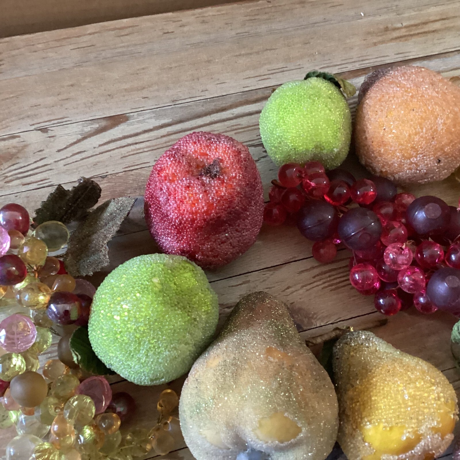 Assorted Kitchen And Dining Table Decoration Centerpiece Frosted Fruits 12 Pcs