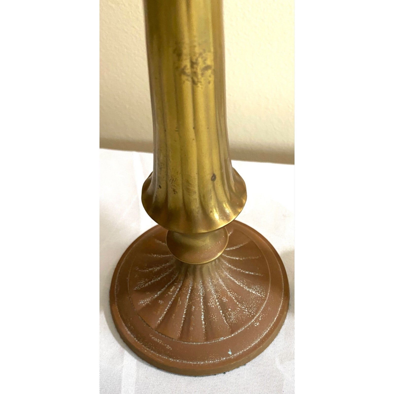 Pair of 2 Antique Brass Candle holders
