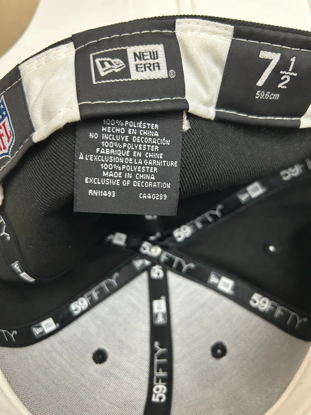 Las Vegas Raiders NFL Football Team Unisex Cap - Black Size 7.5