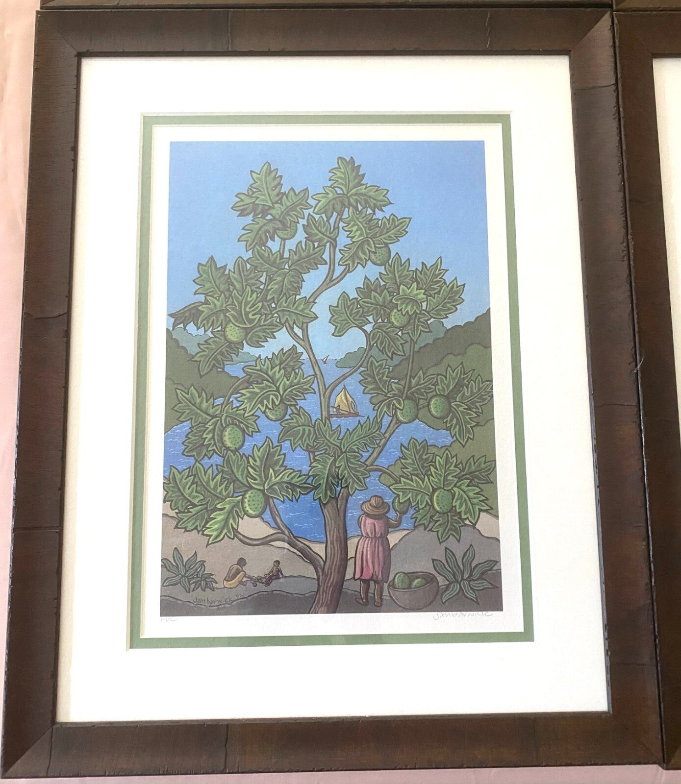 Set of 4 Wall Hanging Watercolor Arts By Jan Warwick