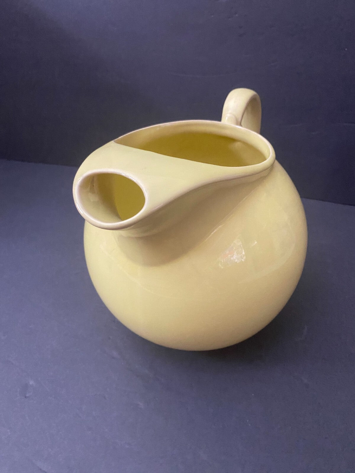 Vintage Lu Ray Pastels T.S.&T. Pastel Yellow Round Pitcher Patent 10521