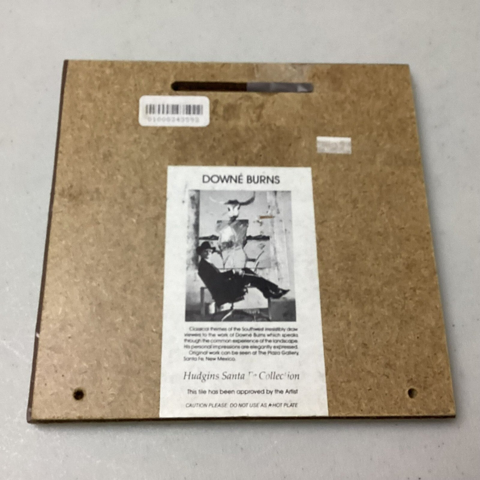 Downe Burns Cheyenne Crossing Santa Fe Art Tile Cowboy Horse Display Art