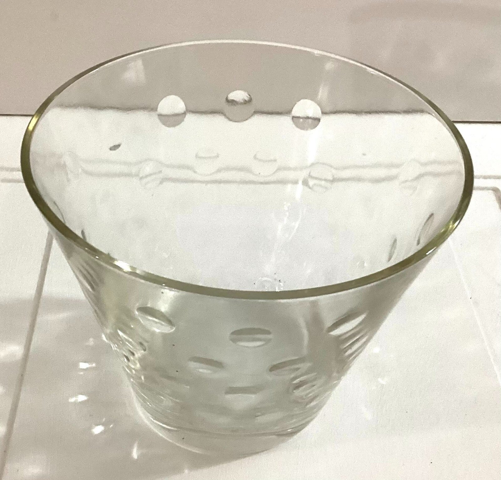 Vintage Hazel Atlas Capri Dot Ice Bucket