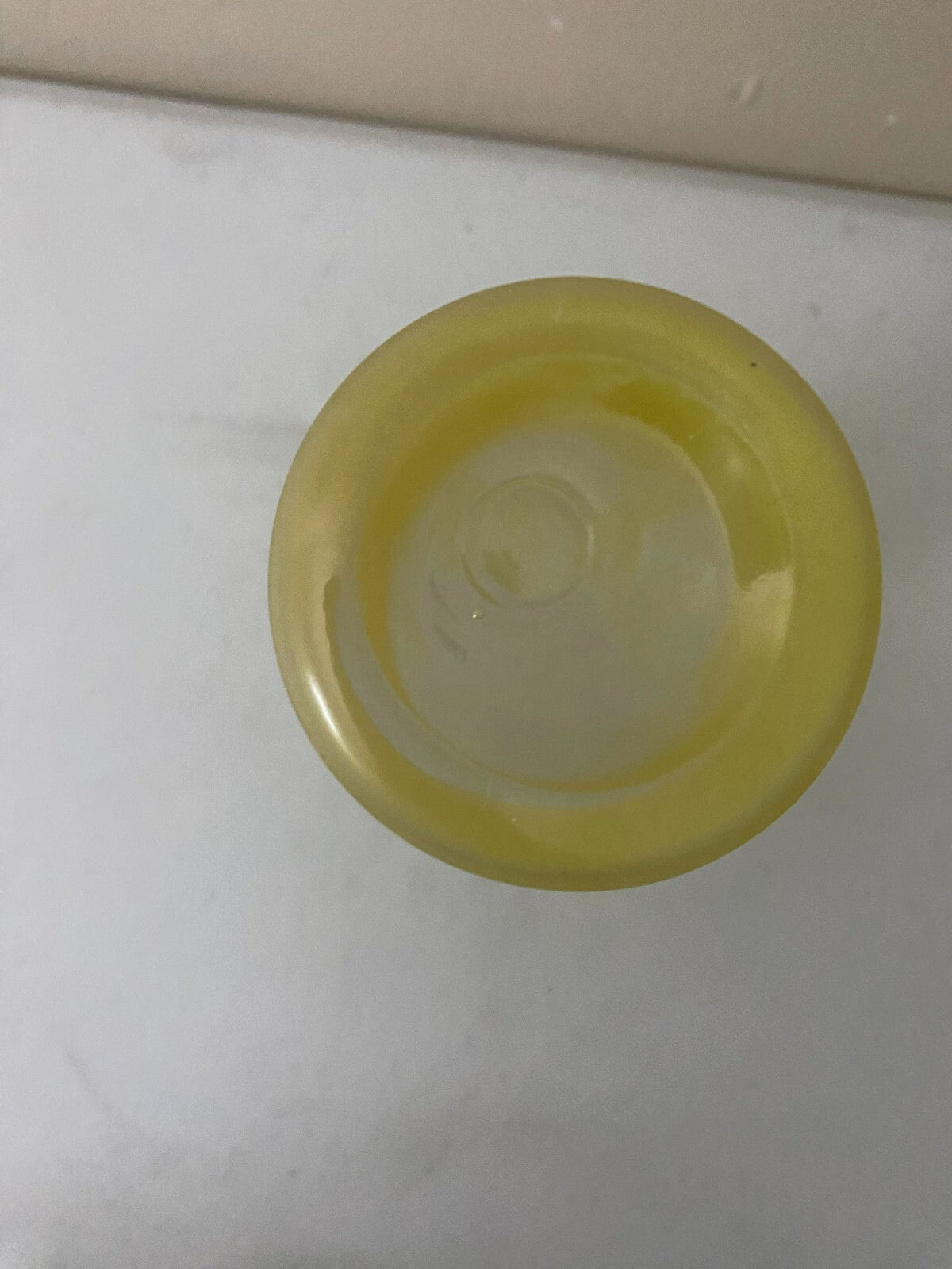 Vintage Opalescent Yellow Small Flower Vase