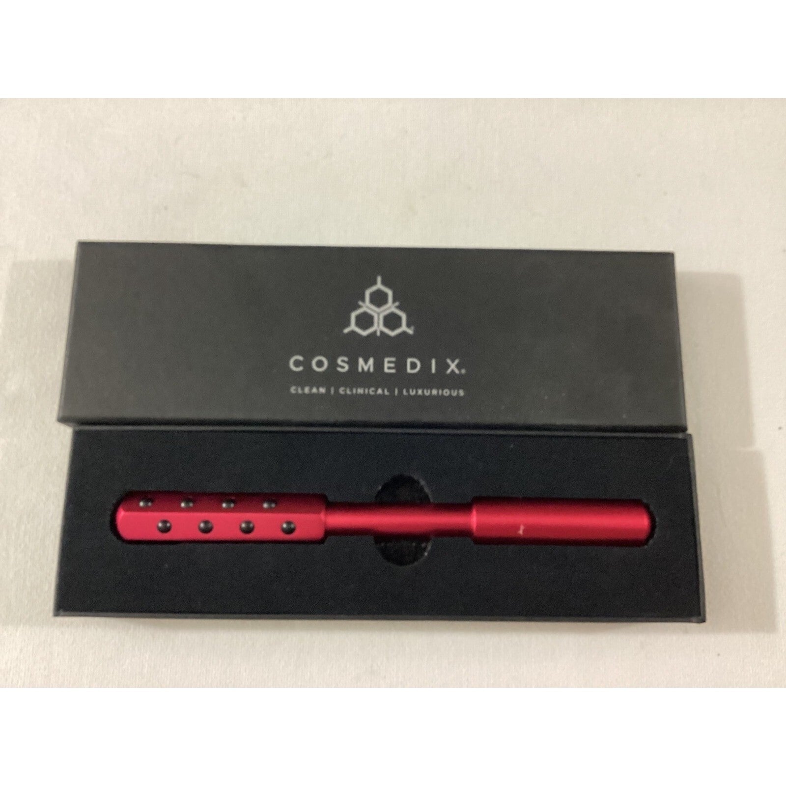 Cosmedix Clean Clinical Luxurious red facial roller NIB