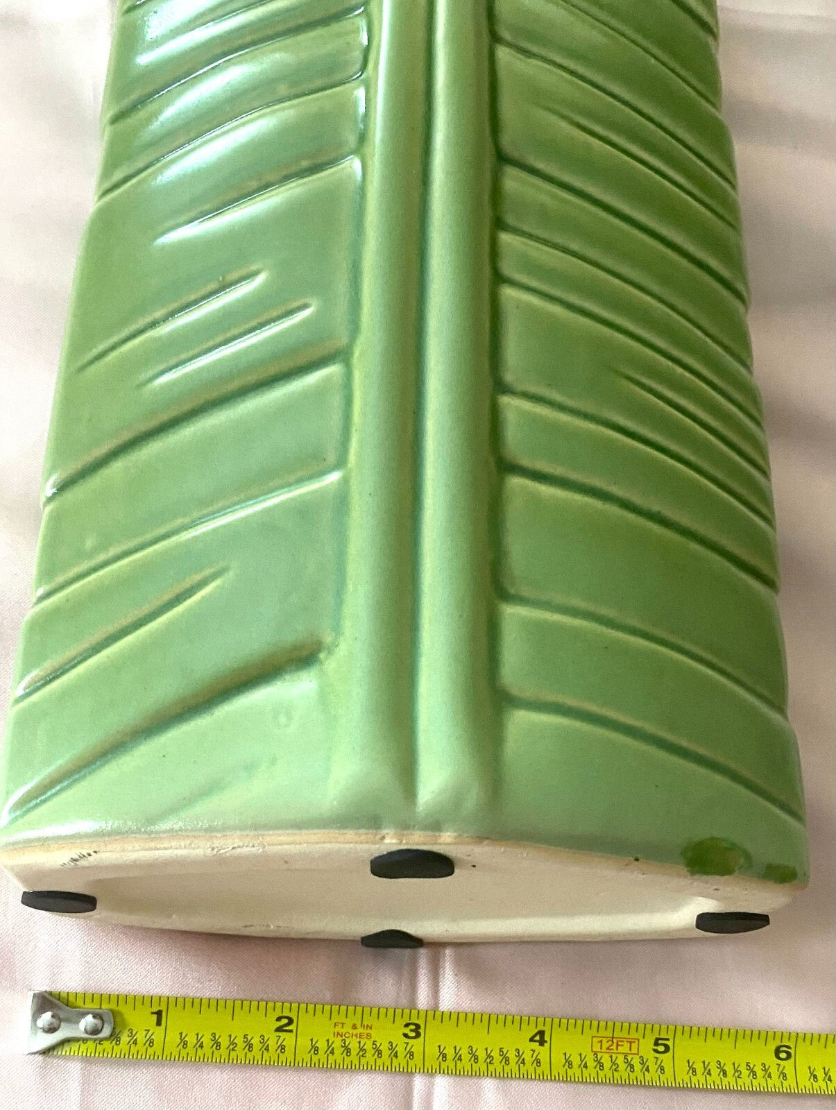 Vintage Green Collectible Display 14 Inches Tall Bottle Vase
