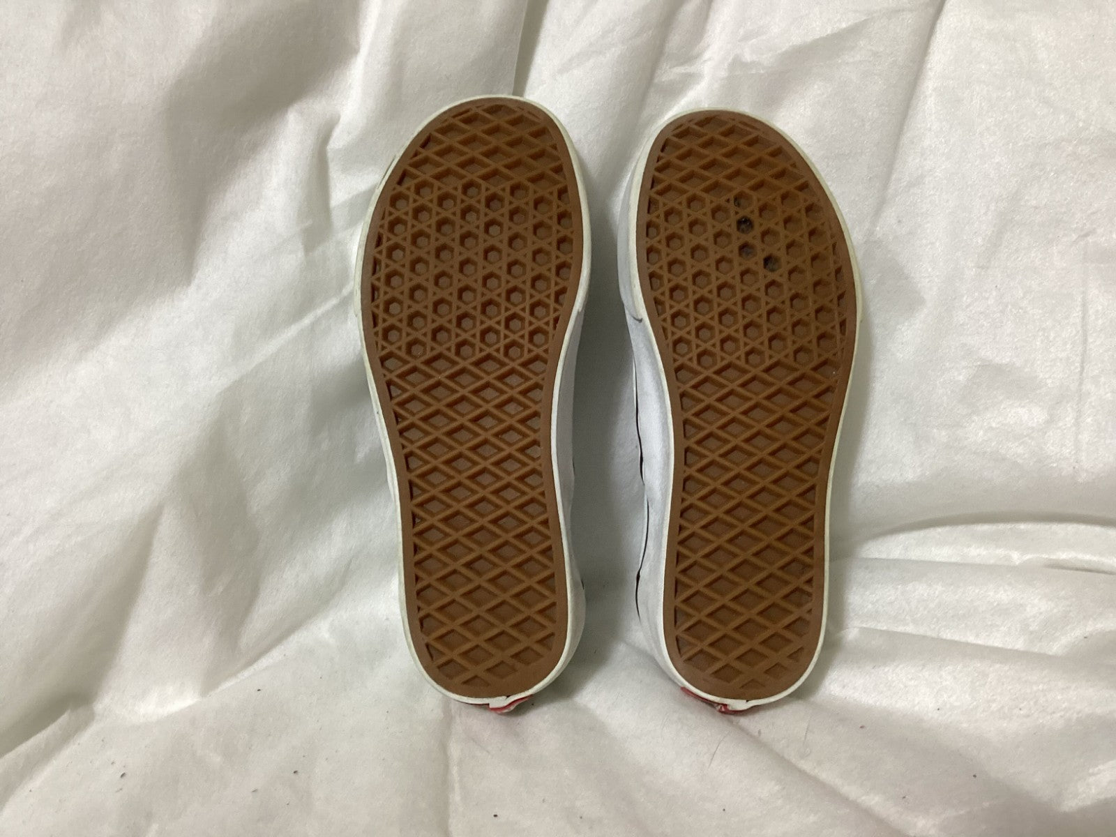 Vans Skates Shoes Checkered White/Blue Slip On Unisex Women's 6 Men's 4.5
