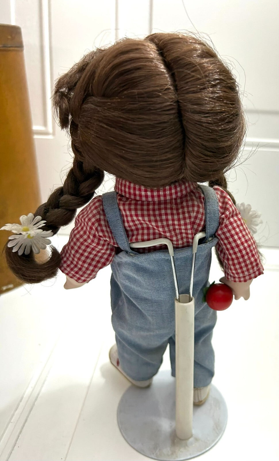Vintage Collectible Free Standing Display 10.5 Inches Brown Hair Campbell Doll