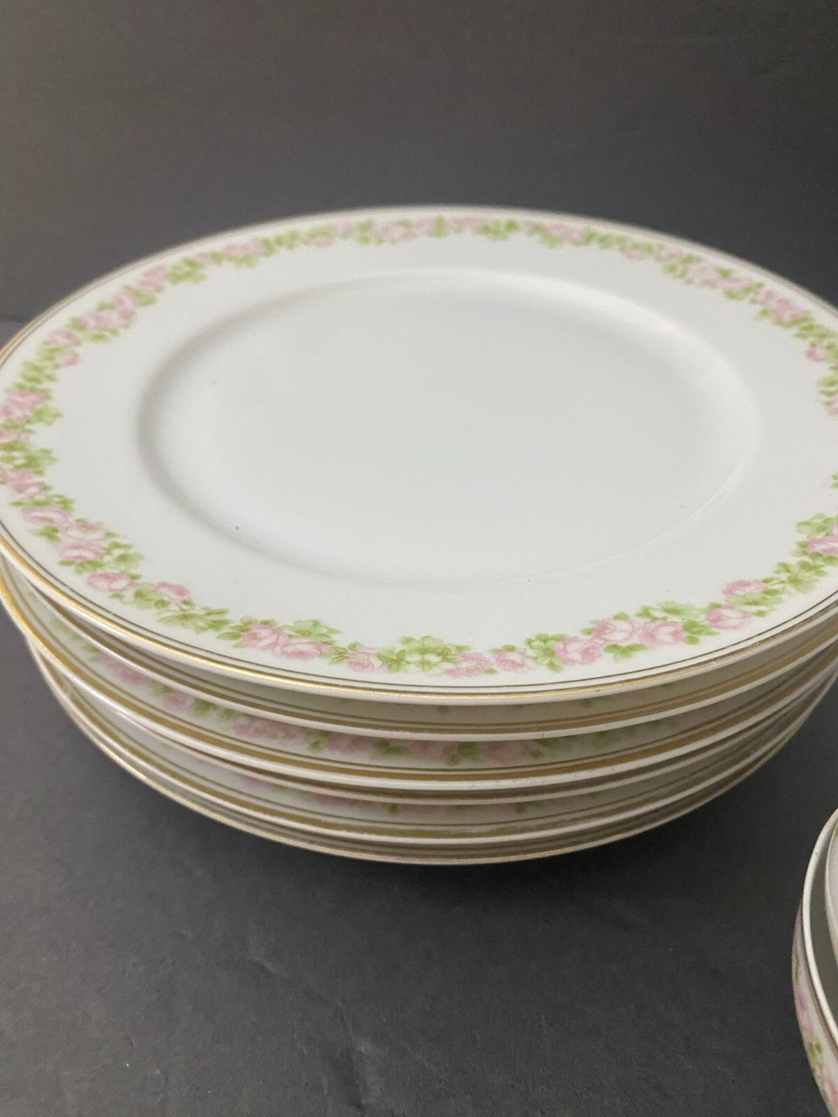 Bavaria White With Floral Design Set Of Plates, Coffee Cups And Saucers 19 Pcs