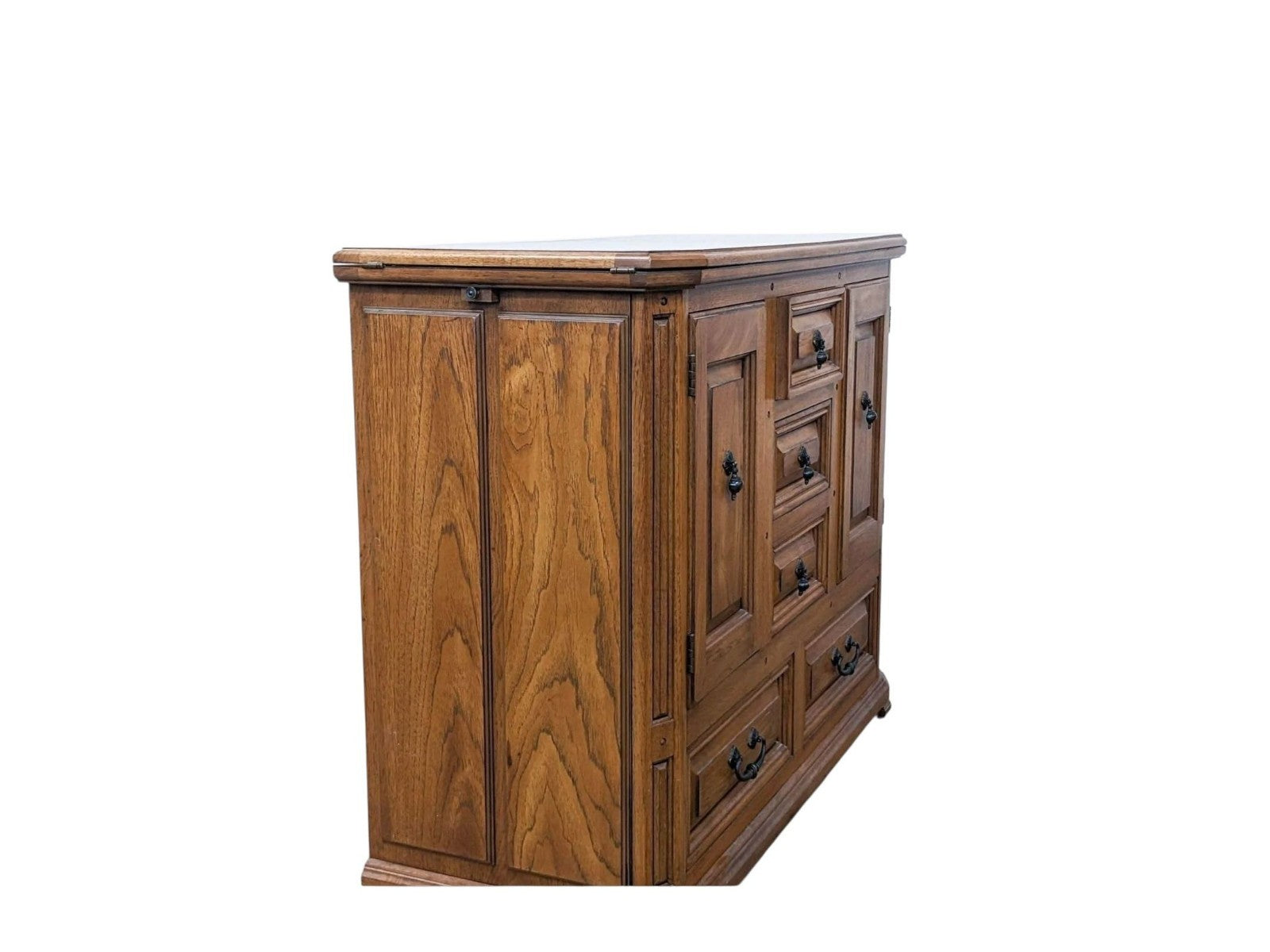 Vtg ThomasVille Huntley Flipflop Cabinet Server With 5 Drawers And Wine Rack
