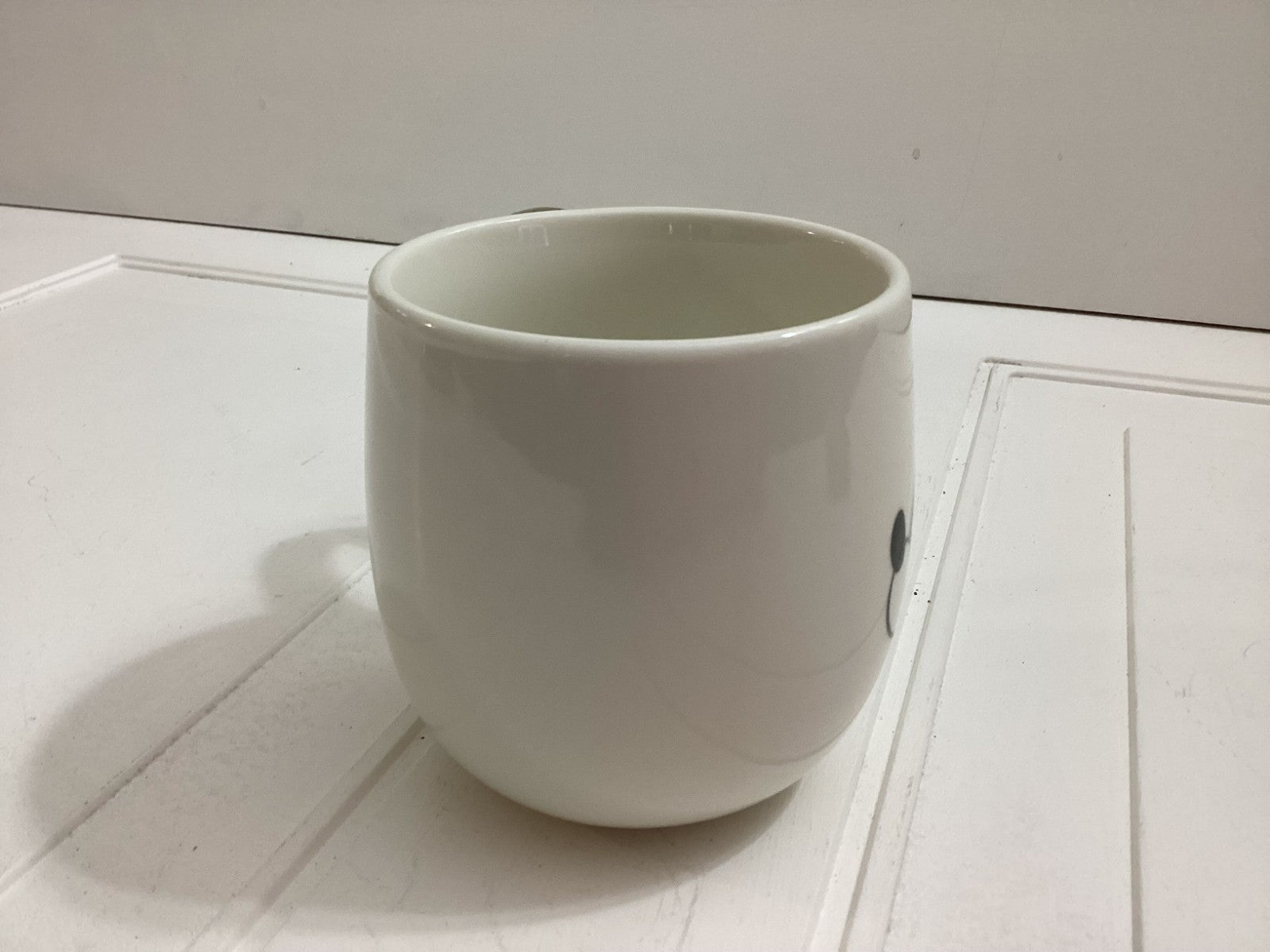 Disney Mickey Mouse Porcelain White Mug - Golden Handle